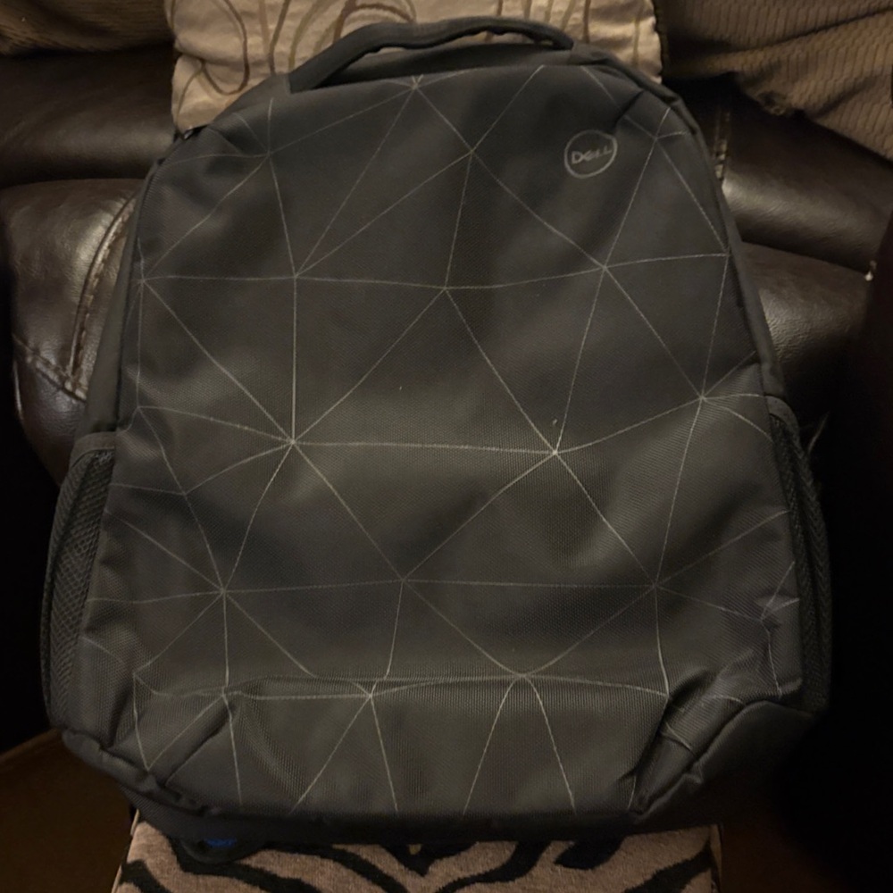 Dell Black Backpack With Geometric Pattern - image 1